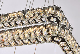 Monroe 42 inch LED triple rectangle pendant in black