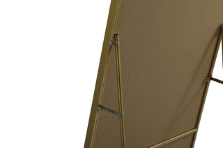 Metal Frame Arch Full Length Mirror 35x72 Inch in Brass