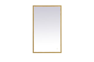 Pier 18x30 inch LED mirror with adjustable color temperature 3000K/4200K/6400K in brass