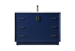 48 Inch SIngle Bathroom Vanity In Blue