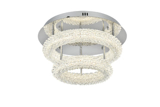 Bowen 18 inch Adjustable LED Flush Mount in Chrome