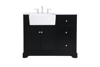 42 inch Single bathroom vanity in black