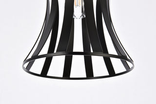 Lily 1 light pendant in black