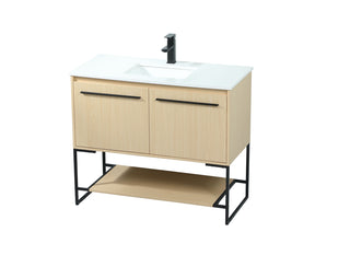 40 inch Single bathroom vanity in maple