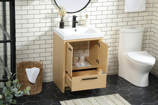 24 inch Single bathroom vanity in Maple