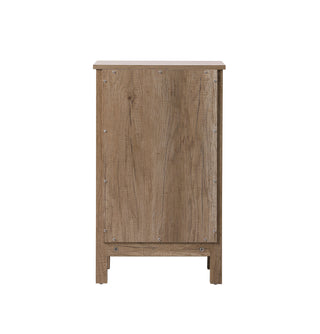 18 Inch Wide Bathroom Storage Freedstanding Cabinet In Natural Oak