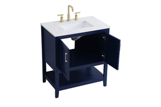 30 inch Single Bathroom Vanity in Blue