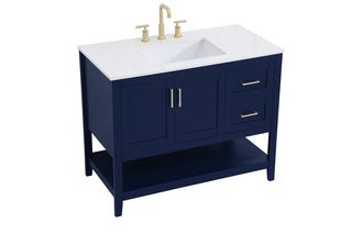 42 inch Single Bathroom Vanity in Blue