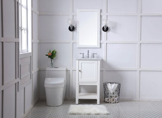 19 in. Single bathroom vanity set in White