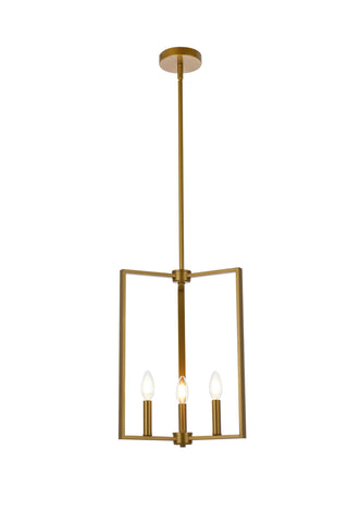 Vino 3 lights pendant in brass