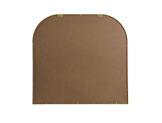 Metal Frame Arch Mirror 40x38 Inch in Brass