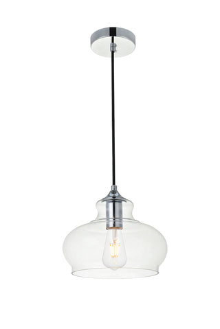 Destry 1 Light Chrome Pendant With Clear Glass