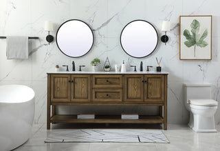 72 inch double bathroom vanity in driftwood