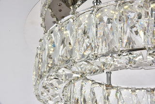 Monroe LED light Chrome Flush mount Clear Royal Cut Crystal