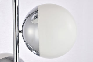 Eclipse 3 Lights Chrome Floor Lamp With Frosted White Glass