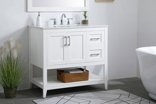 36 inch Single Bathroom Vanity in White