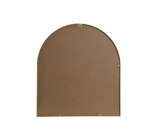 Metal Frame Arch Mirror 27x30 Inch in Brass