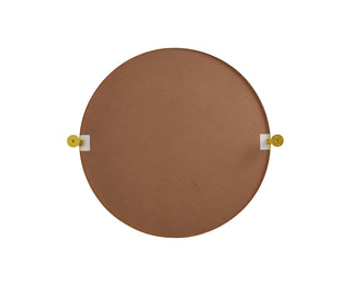 Round pivot mirror 30 inch in gold