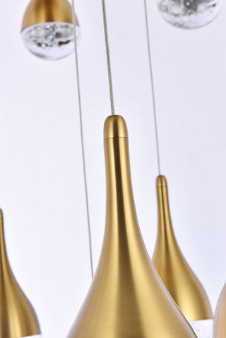 Amherst 36 inch LED chandelier in satin gold