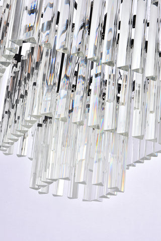 Sydney 21.5 inch square crystal chandelier in matte black