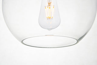 Baxter 1 Light Black plug-in pendant With Clear Glass