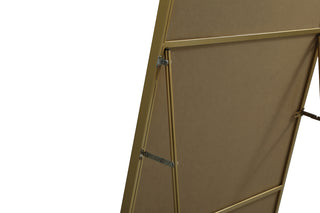 Metal Frame Rectangle Full Length Mirror 30x60 Inch in Brass