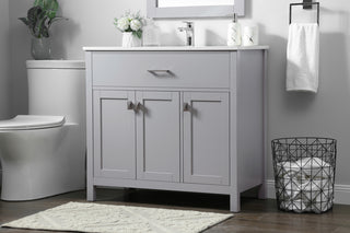 36 Inch SIngle Bathroom Vanity In Grey