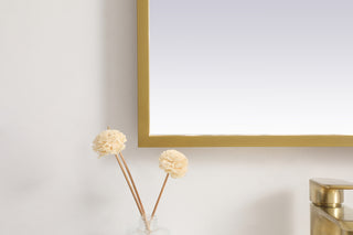 Pier 20x40 inch LED mirror with adjustable color temperature 3000K/4200K/6400K in brass