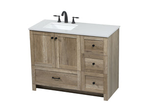 42 inch Single bathroom vanity in natural oak