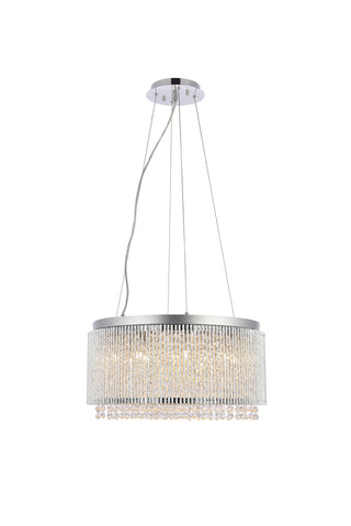 Influx 12 light Chrome Pendant Clear Royal Cut Crystal