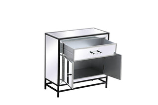 James 28.5 in. mirrored cabinet in black