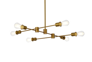 Xavier 6 lights pendant in brass