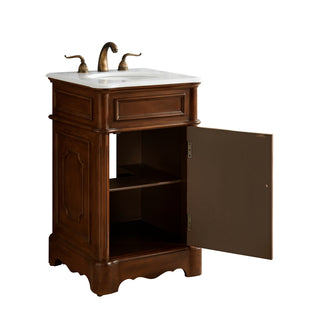 21 In. Single Bathroom Vanity Set In Teak