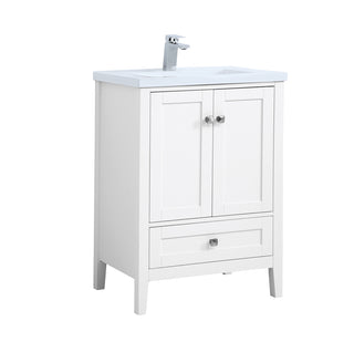 24 In. Single Bathroom Vanity Set In White