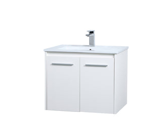 24 inch  Single Bathroom Floating Vanity in White