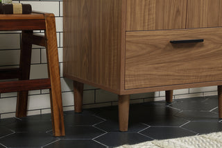 24 inch Single bathroom vanity in walnut brown