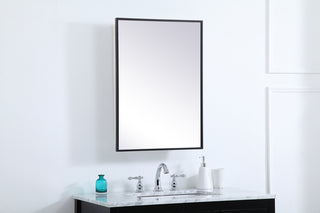 Metal mirror medicine cabinet 20 inch x 28 inch in Black