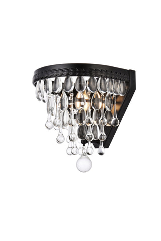 Nordic 1 light black wall sconce