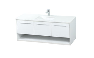 48 inch Single bathroom vanity in white