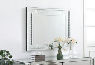 Sparkle collection crystal mirror 32 x 40 inch