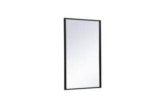 Metal frame rectangle mirror 14x28 inch in silver