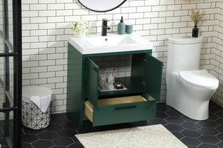 30 inch Single bathroom vanity in Green