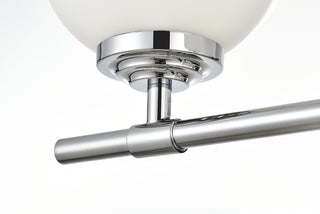 Ansley 4 light Chrome and frosted white Bath Sconce