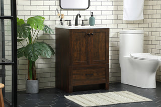 24 inch Single bathroom vanity in expresso