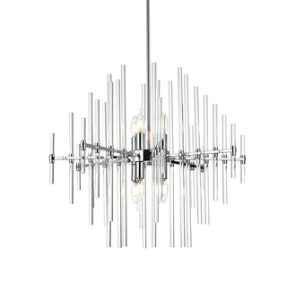 Sienna 27 inch crystal rod pendant in chrome