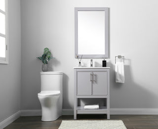 24 Inch SIngle Bathroom Vanity In Grey