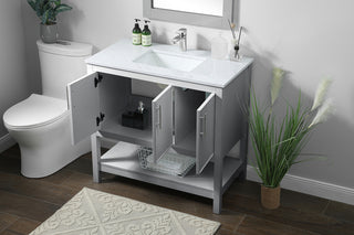 36 Inch SIngle Bathroom Vanity In Grey