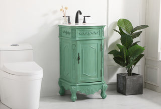 19 inch Single bathroom vanity in vintage mint