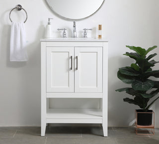 24 inch Single Bathroom Vanity in White