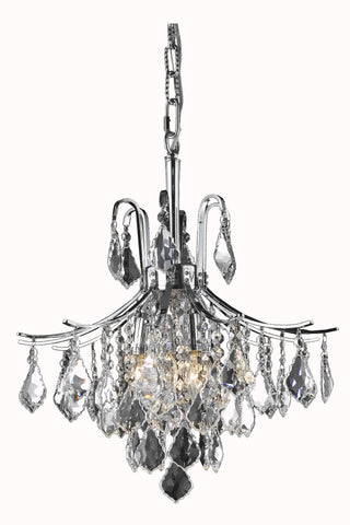 Amelia Collection Pendant D16in H20in Lt:6 Chrome Finish 